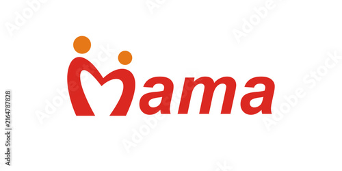 lettering mama logo design, typography text mama logo symbol, word mark mama logo graphic vector