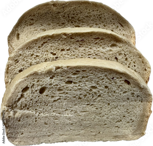 toast wheat bread sliced isolated on white background, sliced sandwich bread homecooked 