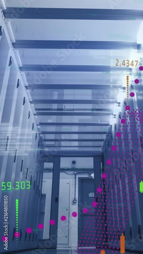 Vertical video: Ceiling sensor detecting motion, HUD growing over corridor, visualizing diagnostics