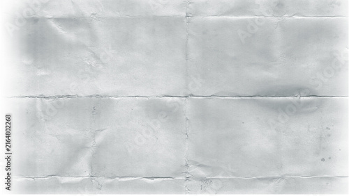 Принти на полотні Old creased paper texture with symmetrical fold lines and subtle gray gradients