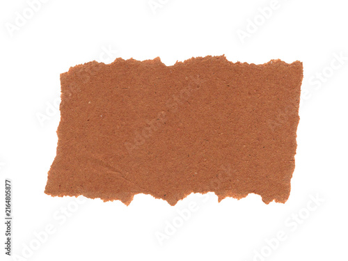 A single rectangular shape with a rough painted brown brush stroke texture