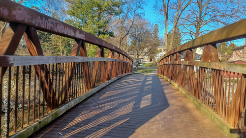 Culham Trail Bridge Over Water in Toronto