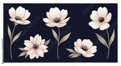 Elegant floral display with soft pink flowers on dark background