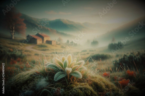 Misty morning in the mountains