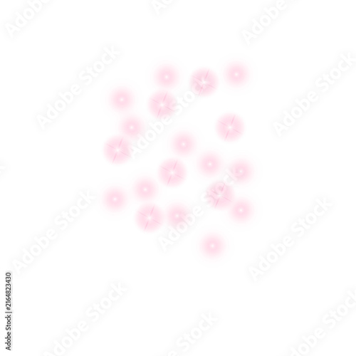 Pink glitter, pink stars, pink light shining.
