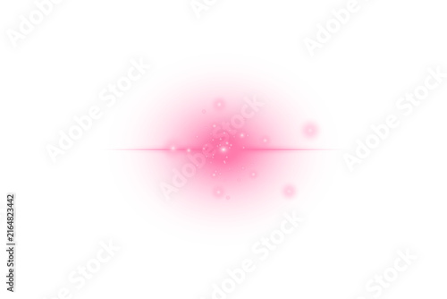 Pink glitter, pink stars, pink light shining.