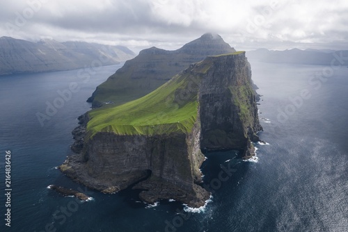 Aerial view, Kalsoy Lighthouse, Kalsoy, Faroe Islands