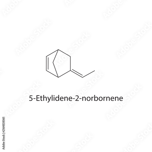 Fotografie 5-Ethylidene-2-norbornene skeletal structure