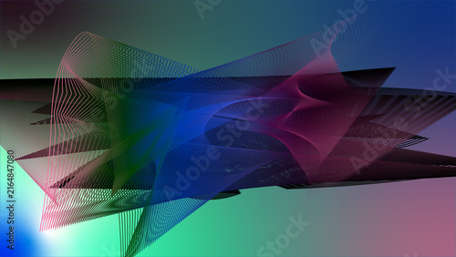 Abstract colorful flowing wireframe mesh background