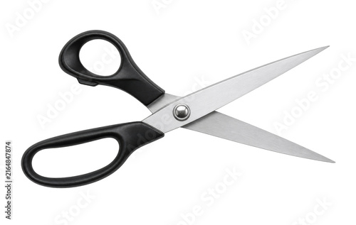 Open scissors  isolated on transparent background. 