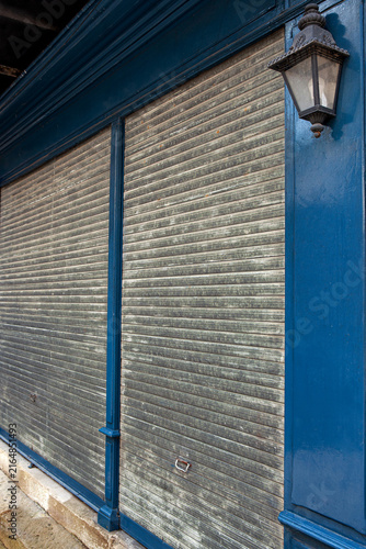 A shop in town that appears to be closed