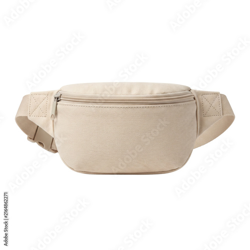 Obraz na plátně Beige canvas waist fanny pack and crossbody bag