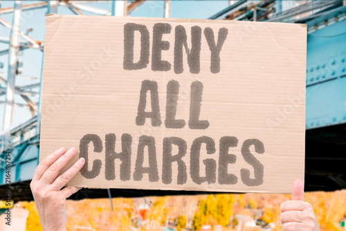 Bild auf Leinwand "Deny all charges" Public response when bribery is exposed