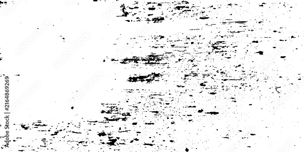 Fototapeta premium Monochrome texture composed of irregular graphic elements. Distressed uneven grunge background. Abstract vector illustration. Overlay for interesting effect and depth. Isolated on white background.