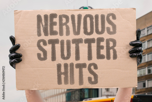 Fotografie "Nervous stutter hits" Speech difficulty due to anxiety