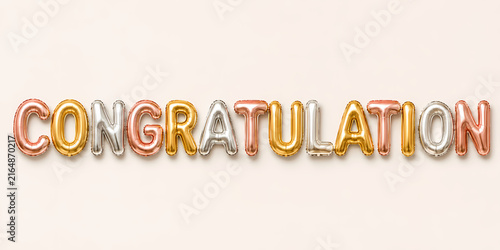 Elegant Gold Congratulations Lettering on Light Background – Celebration, Achievement and Luxury Greeting Card Design