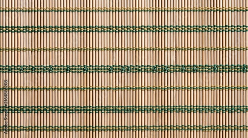 Woven Bamboo Sushi Rolling Mat Texture Background
