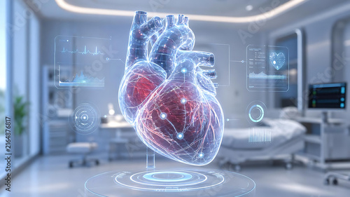 3D Holographic Human Heart Model with Digital Medical Data Interface in Hospital Room