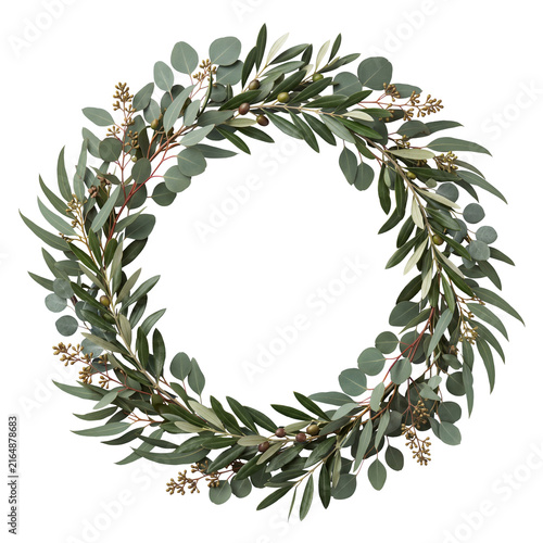 winter greenery frame