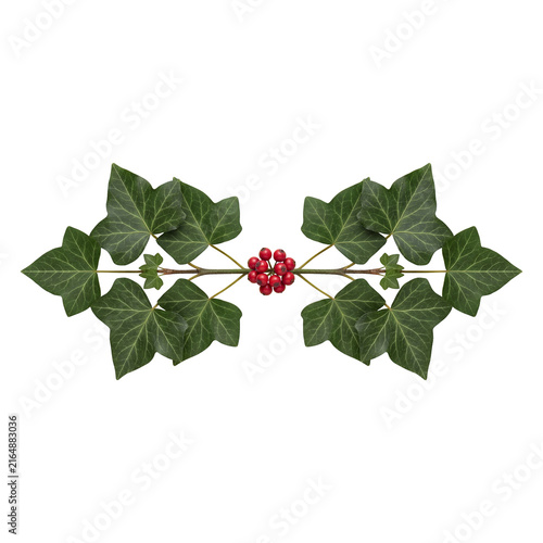 christmas divider with ivy and berries