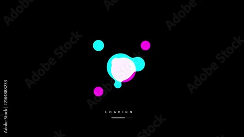 loading screen Animation with Neon Morphing Liquid Shapes on a Black screen background