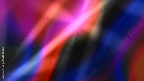 Soft white light streak glows diagonally across dark backdrop showing faint rainbow undertone and gentle glow