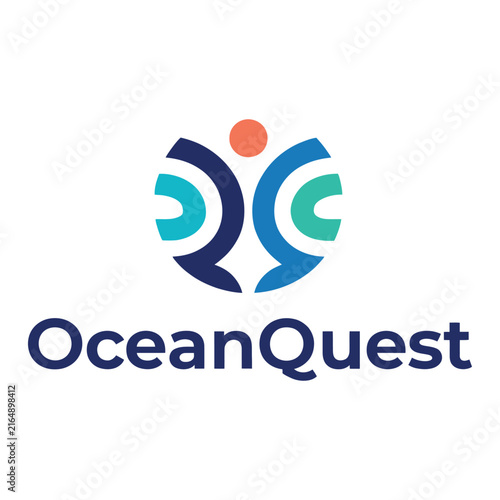 Marine Life Logo silhouette vector line art logo design