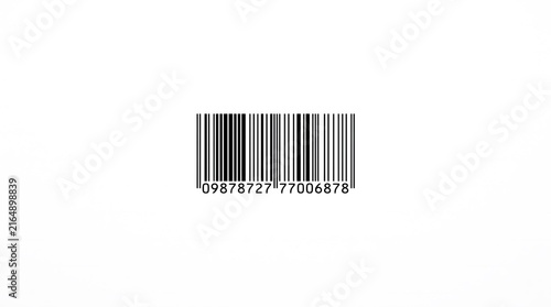 Modern black barcode illustration isolated on clean white background