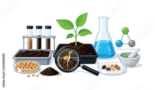 Scientific research on plant growth and seed development in a laboratory setting