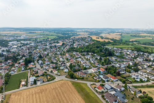 Fotografie Drone aerial view of Knittlingen in Baden Württemberg, Enzkreis Region, Germany