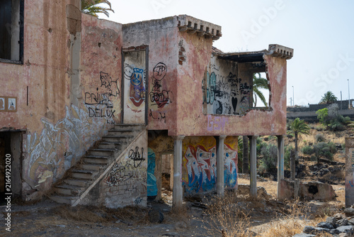 Abandoned Red Brick Building Weathered Historic Architecture Deteriorated