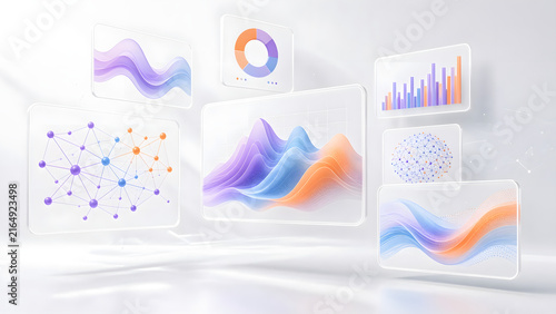 Financial data document graph chart report statistic marketing research development planning management strategy analysis accounting. Financial business technology concept. 3d rendering.