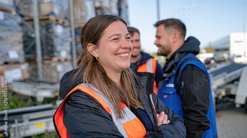 Happy Team in Outdoor Setting