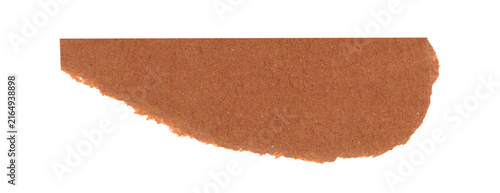 Torn kraft paper strip with rough natural edge for creative design
