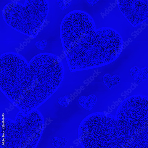 Glowing neon glitter blue and purple hearts background  love wedding invitation heart texture wallpaper