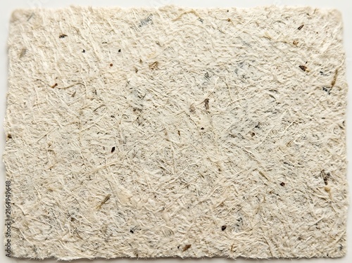 Natural recycled handmade paper texture with fibrous surface recycled handmade background