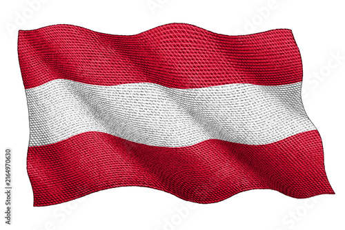 Austrian Flag Vintage Engraving