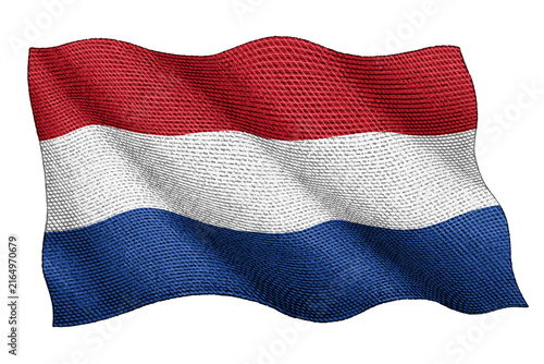 Dutch Flag Vintage Engraving