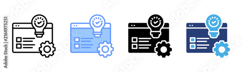 Proactive icon set multiple style collection