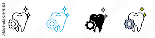 Teeth multi - style icon design concept