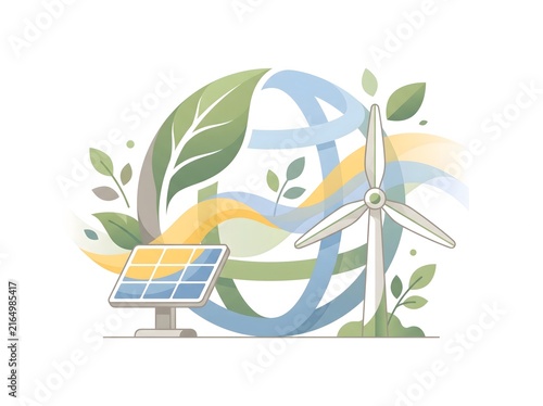 Renewable Energy and Environmental Sustainability Vector Design