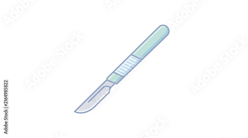 Surgical Scalpel Flat Vector Illustration