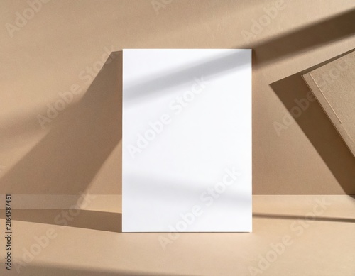 Blank Letterhead Paper Mockup on Minimal Desk