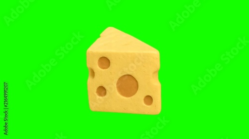 cheese animation on green screen