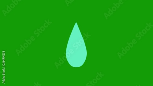 water animation on green screen