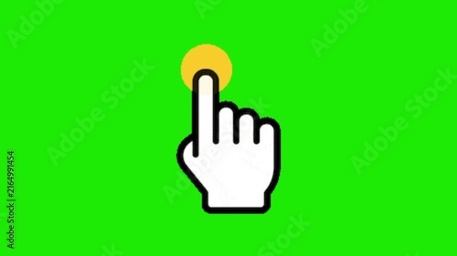 Clicking Hand Cursor Animation on Screen
