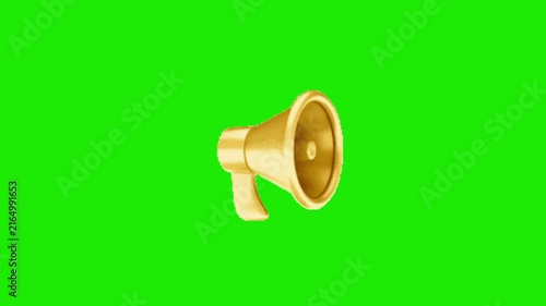 megaphone animation on green screen	