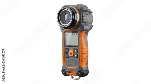 Flame Detector on White Background for Fire Detection and Industrial Safety