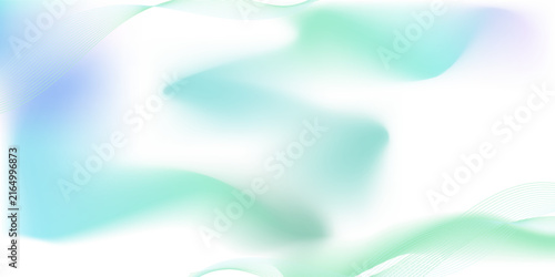 Soft Aqua Mint Flowing Wave Abstract Background