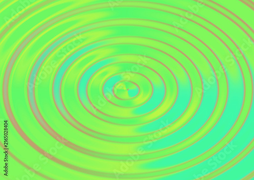 Abstract background featuring vibrant green and yellow concentric circles creating a hypnotic ripple effect with soft glowing light patterns